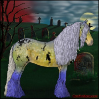 Horse Color:Void Watercolor White Spotted Silver Bay Ice 