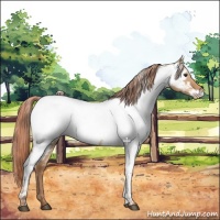 Horse Color:White Spotted Red Dun Appaloosa 