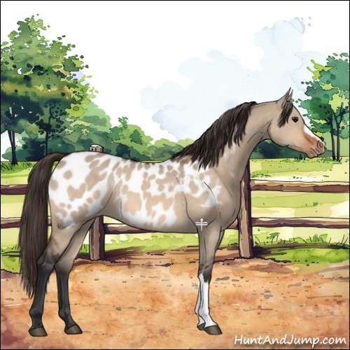 Horse Color:Bay Dun Appaloosa 