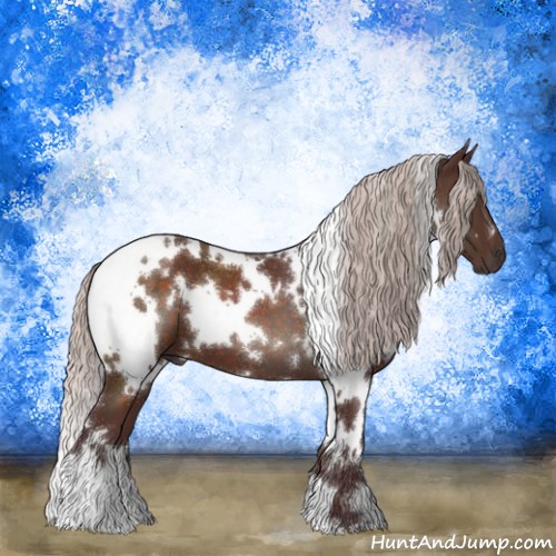 Horse Color:White Spotted Chocolate Silver Brown 