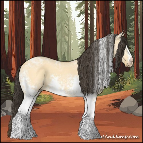 Horse Color:White Spotted Buckskin Ice Dun