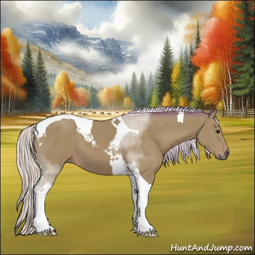Horse Color:Watercolor Silver Bay Sabino Tobiano 