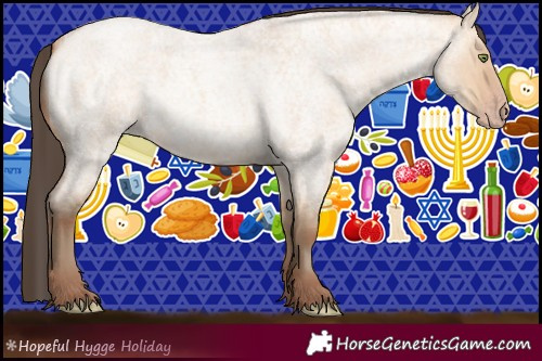 Horse Color:Amber Champagne Roan Dun 