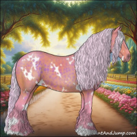 Horse Color:Watercolor White Spotted Chocolate Silver Brown 