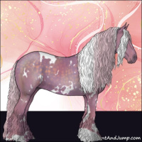 Horse Color:Watercolor White Spotted Silver Black 