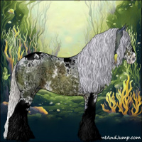 Horse Color:Watercolor White Spotted Chocolate Silver Bay Ice Splash Tobiano 