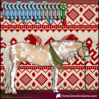 Horse Color:White Spotted Chocolate Palomino Pearl Sabino