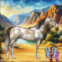 Horse Color:White Spotted Liver Red Dun Sabino 
