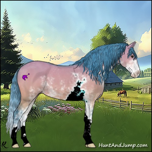Horse Color:Watercolor Buckskin Dun Sabino