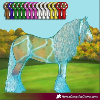 Horse Color:Thunderstruck Watercolor Silver Bay Ice Sabino