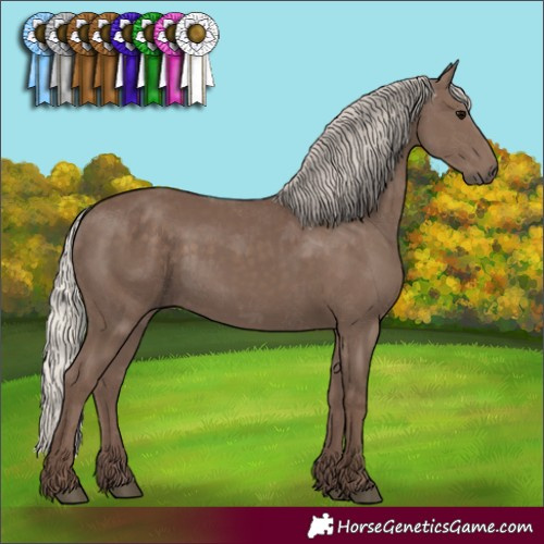 Horse Color:Silver Black 