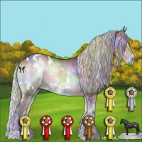 Horse Color:Nacre White Spotted Silver Blue Onyx Chinchilla 