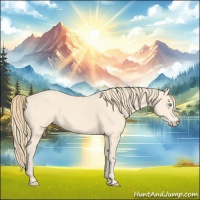 Horse Color:Perlino 