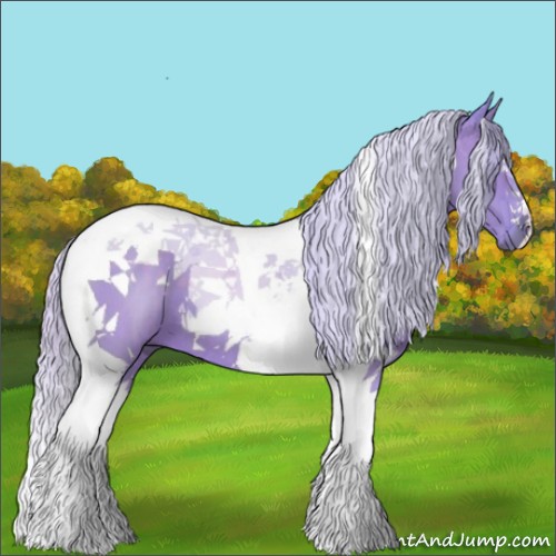 Horse Color:Watercolor Silver Grullo Tobiano 