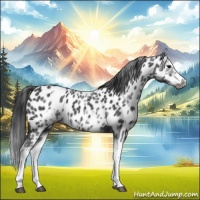 Horse Color:White Spotted Blue Roan Splash Frame Near Leopard 