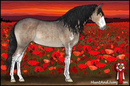 Horse Color:Gray Brown Roan Dun Sabino Varnish Brindle 