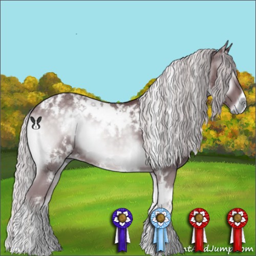 Horse Color:White Spotted Chocolate Silver Blue Onyx Chinchilla 