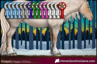 Horse Color:Chocolate Palomino Roan Pearl Tobiano 