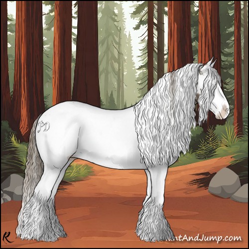 Horse Color:White Spotted Smoky Grullo Splash Appaloosa