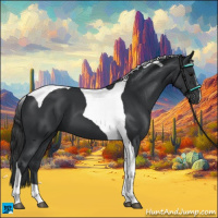 Horse Color:Black Tobiano 