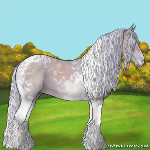 Horse Color:Watercolor Silver Grullo Tobiano 