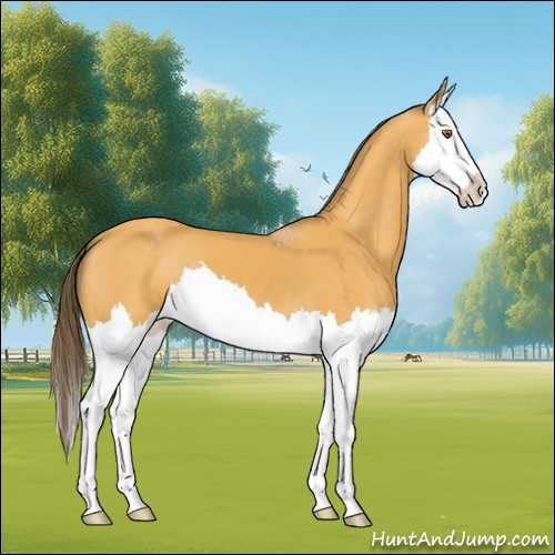 Horse Color:Buckskin Splash Varnish 