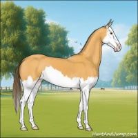 Horse Color:Buckskin Splash Varnish 