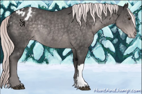 Horse Color:Platinum Chocolate Palomino Varnish Rabicano