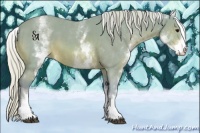 Horse Color:Watercolor White Spotted Silver Brown 
