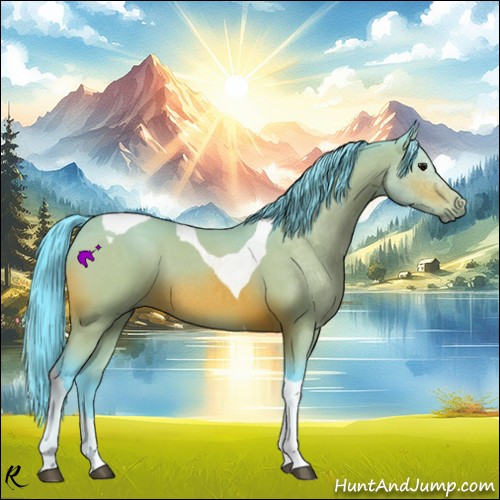 Horse Color:Watercolor Bay Tobiano