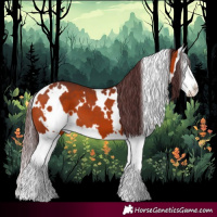 Horse Color:White Spotted Chocolate Bay Splash