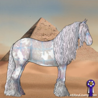 Horse Color:Watercolor Plaid  White Spotted Silver Amber Champagne Ice Varnish 
