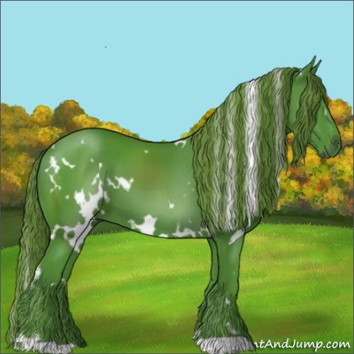 Horse Color:Watercolor White Spotted Liver Chestnut