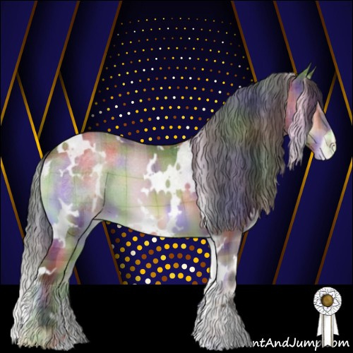 Horse Color:Nacre Plaid White Spotted Bay Onyx Varnish