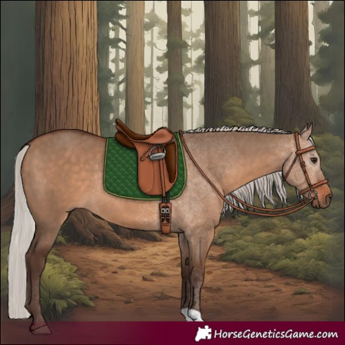 Horse Color:Silver Brown Dun Rabicano 