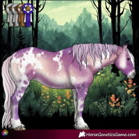 Horse Color:Watercolor White Spotted Chocolate Silver Brown Onyx 