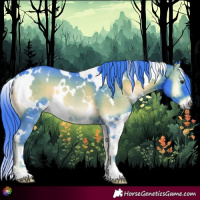 Horse Color:Watercolor White Spotted Liver Red Onyx 