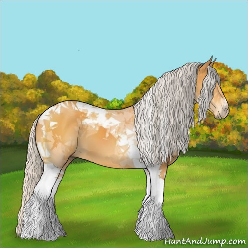 Horse Color:Silver Buckskin Tobiano 