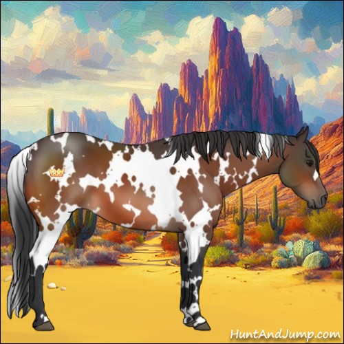 Horse Color:White Spotted Bay 
