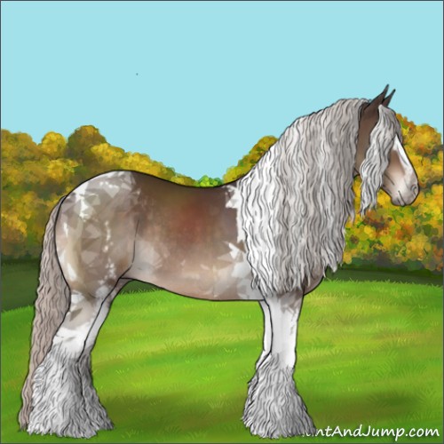 Horse Color:White Spotted Silver Brown Tobiano Rabicano 