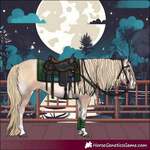 Horse Color:Red Onyx Pearl Mushroom 