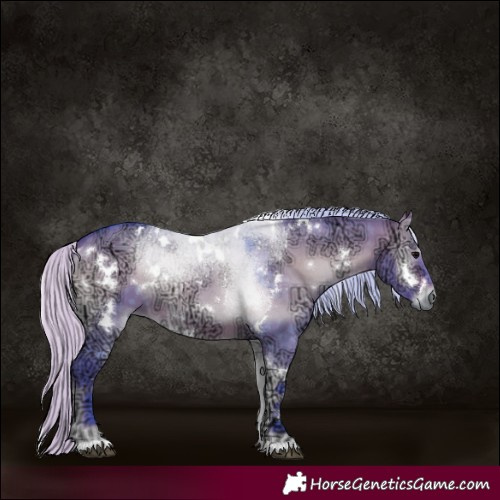 Horse Color:Watercolor White Spotted Silver Brown Ice Onyx 