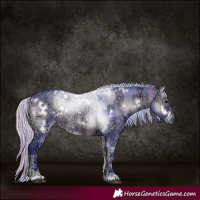 Horse Color:Watercolor White Spotted Silver Brown Ice Onyx 