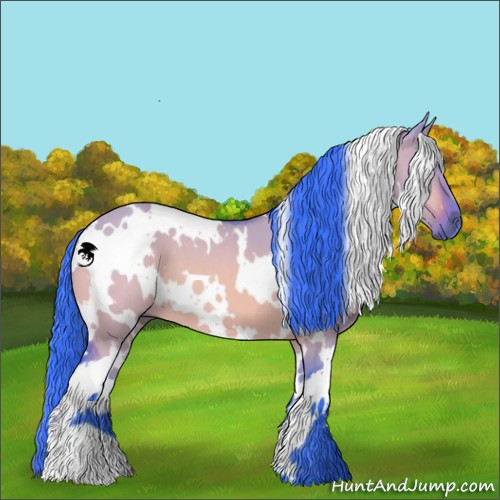 Horse Color:Watercolor White Spotted Brown Dun 
