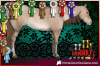 Horse Color:Brown Pearl Dun Tobiano