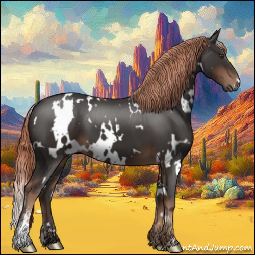 Horse Color:White Spotted Liver Chestnut Sabino 