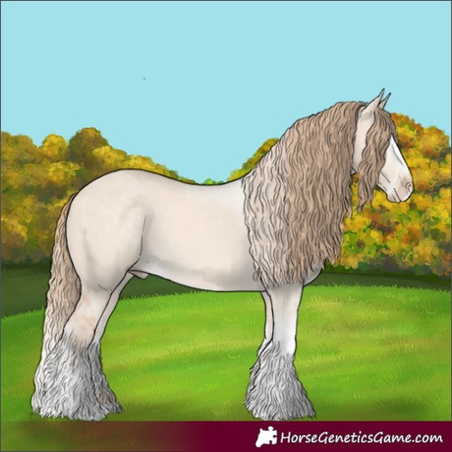 Horse Color:Chocolate Perlino Dun Sabino 