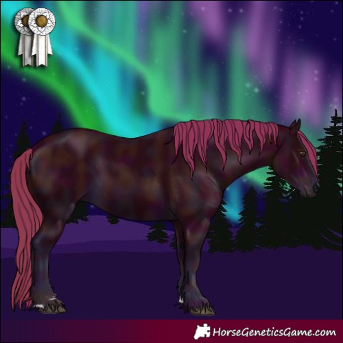 Horse Color:Watercolor Midnight Liver Chestnut