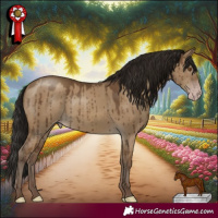 Horse Color:Gray Classic Champagne Dun Brindle 
