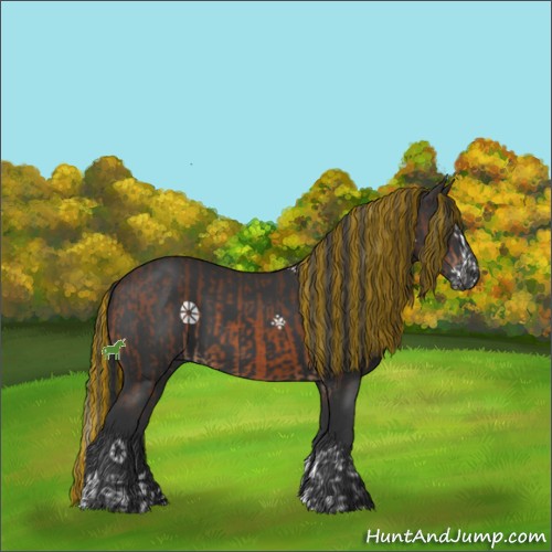 Horse Color:Painted Bay Splash Rabicano and Painted Black Rabicano